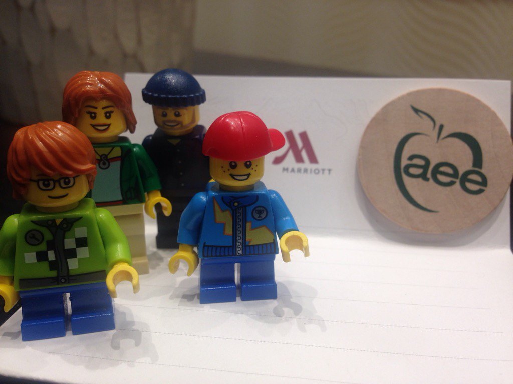 DrPatMaher's tweet photo. The LEGO Root-Maher family hanging out for the #44AEE conference of @AssnforEE at the @Marriott in Minneapolis. https://t.co/AuORok6yzX