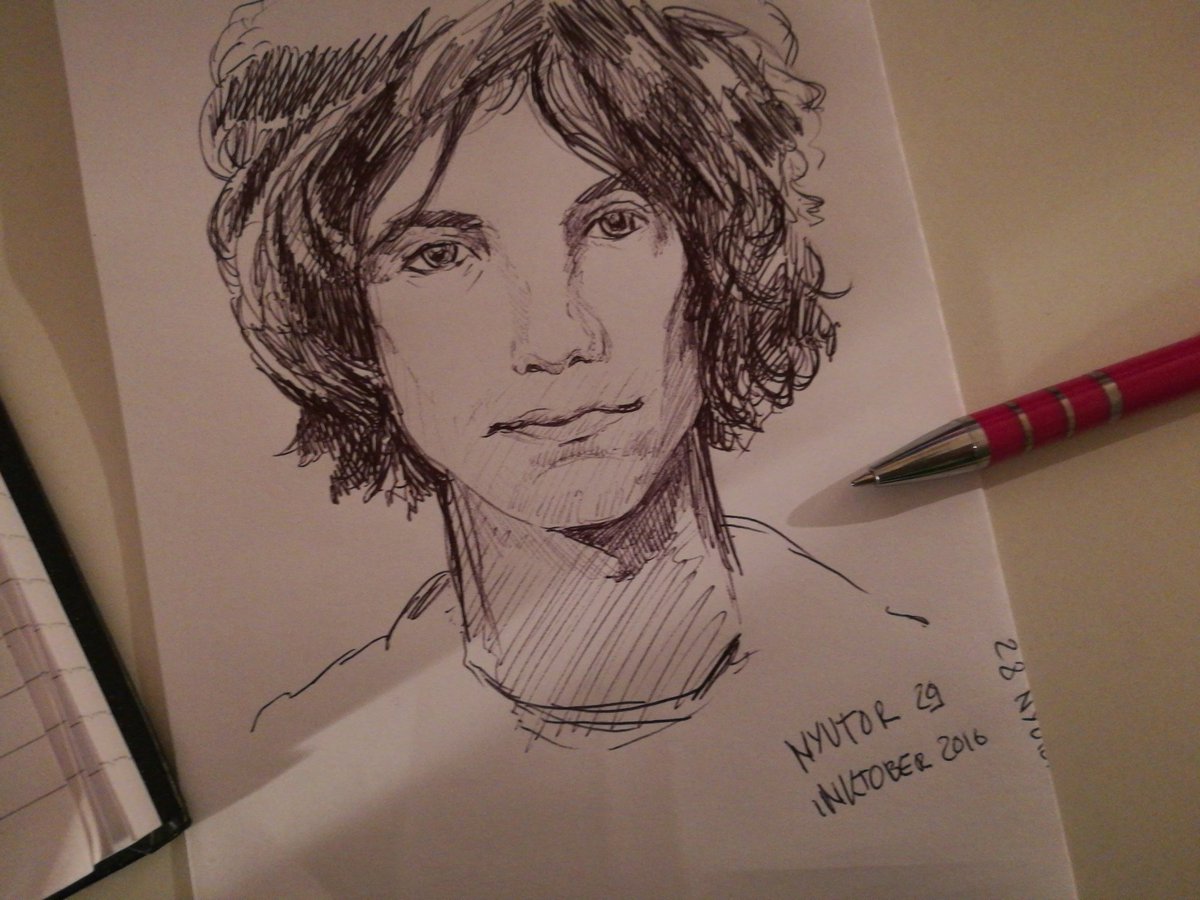 Nyutor's tweet photo. #Inktober2016 #ink #danavidan #dannysexbang #skyhill #nyutor #portrait #inktober29 https://t.co/XnLarkb0ZH
