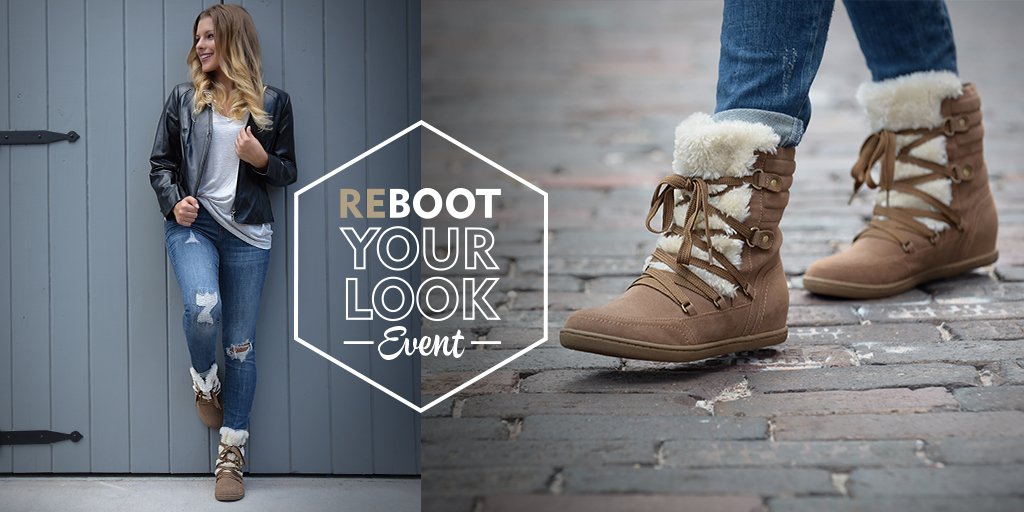 ShoeCarnival's tweet photo. Tomorrow Only! Get 30% off ALL women's boots at our Reboot Your Look Event in store &amp; online #FallReboot https://t.co/kIBpy7V5BZ