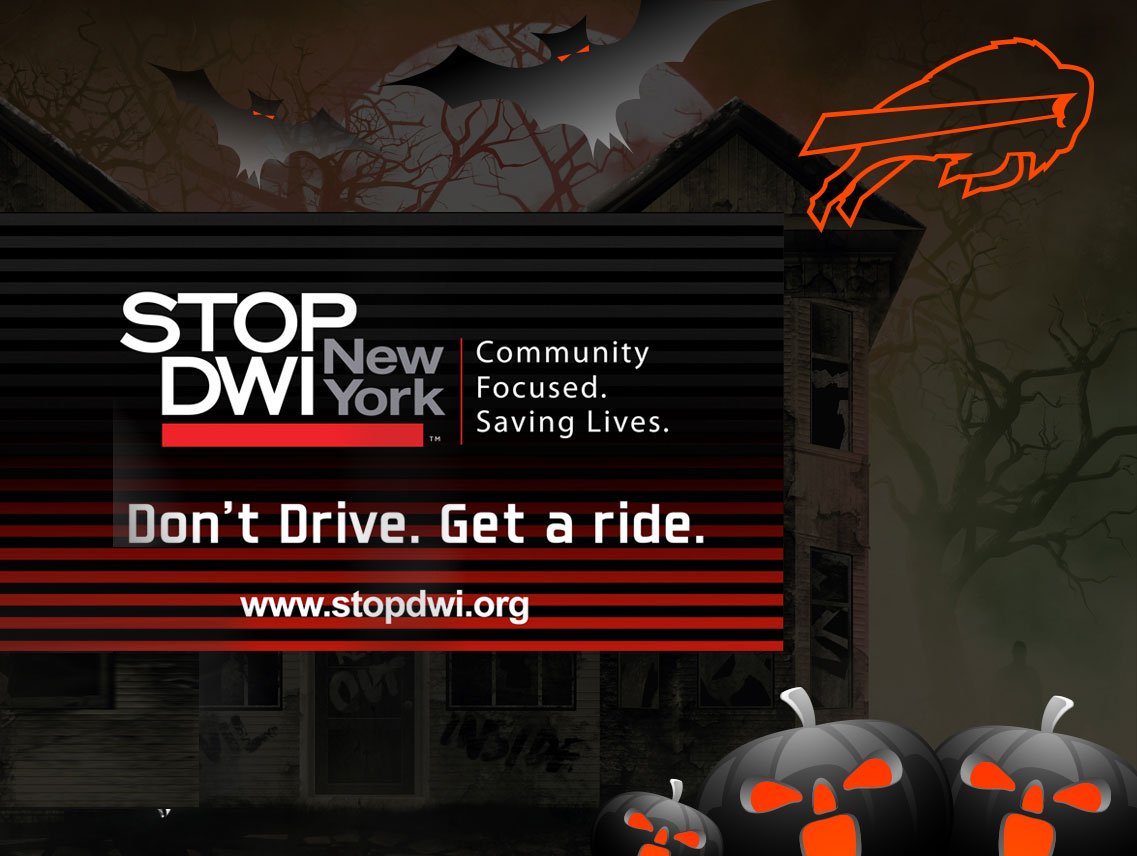 BuffaloBills's tweet photo. Have a fun and SAFE Halloween weekend, Bills fans!

If you're drinking, have a plan to get home safely. #StopDWI https://t.co/dMGtXjqV5o