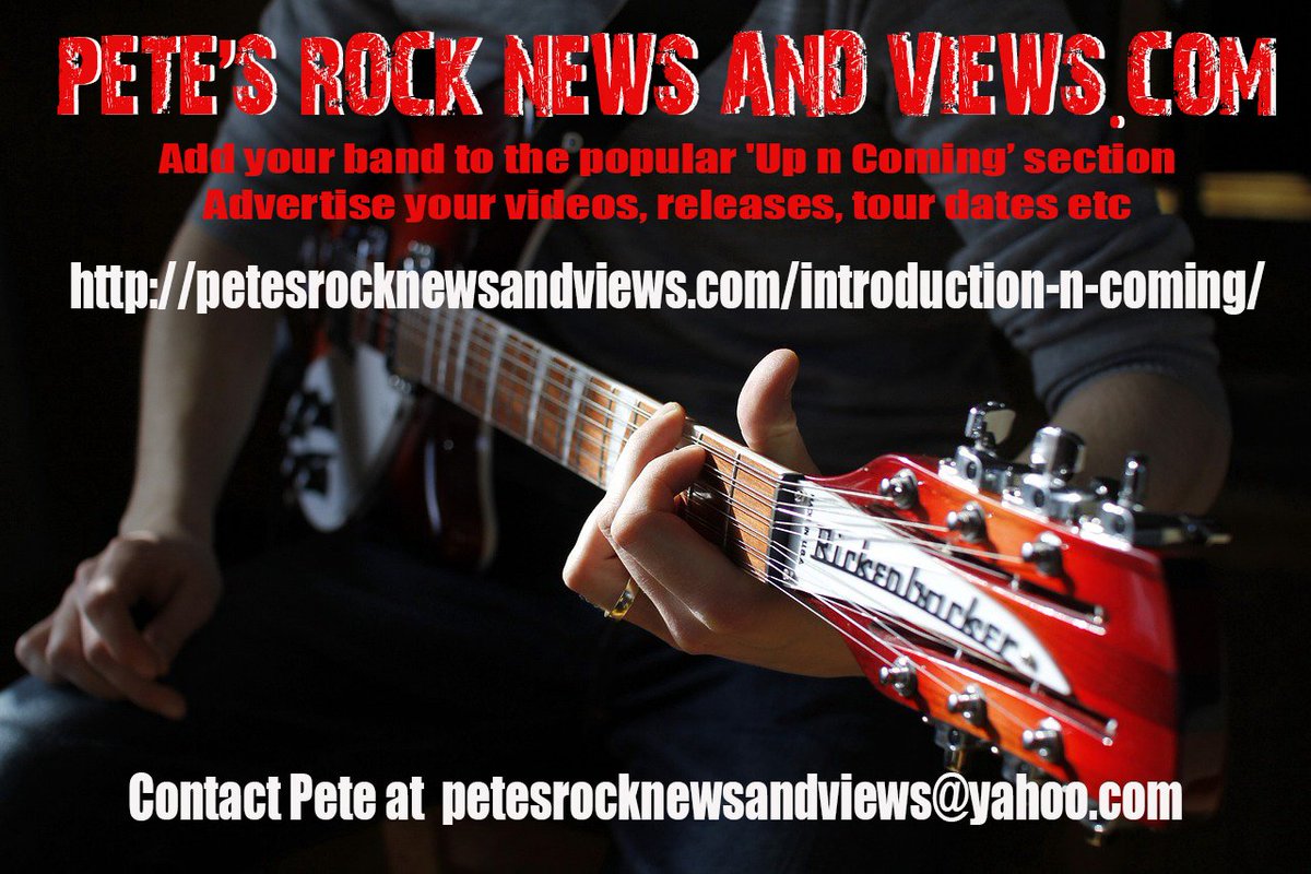Want to add your band to the Up n Coming section of petesrocknewsandviews.com Just DM here or email me at petesrocknewsandviews@yahoo.com
