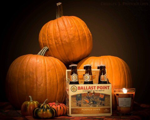 Who needs to carve pumpkins when you can use them for your own Pumpkin Down photo shoot instead, nice Charlie!