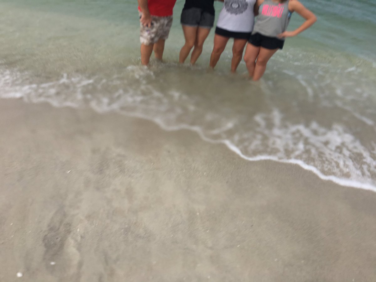 DrDavidJSmith's tweet photo. New first: kind gentleman walking on beach offers to take family pic for us. Drops @I_May_See_Smith phone in ocean...😳 #Naples #halfpic https://t.co/scaygGB16z