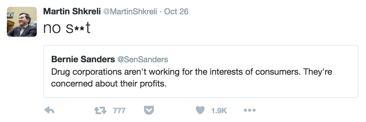 SenSanders's tweet image. Pharmaceutical industry executives are a bunch of crooks, and they&apos;re proud of it.