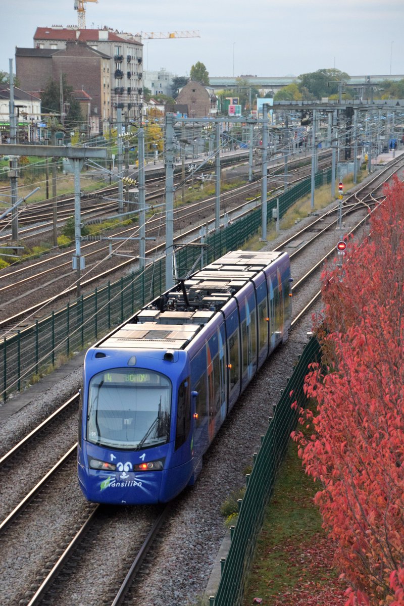 patphobos's tweet photo. le #ChatTram #TramT4 en balade le long des feuilles d'automne #Bondy #TT06 https://t.co/BXjFMaVets