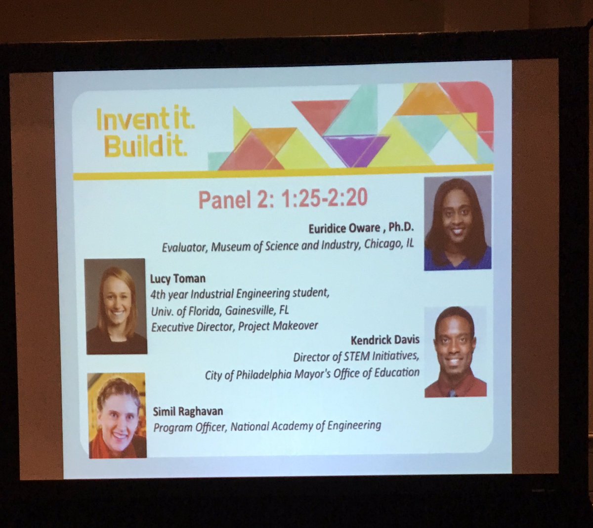 lucy_toman's tweet photo. incredibly honored to be able to speak on a panel at #IIBI2016 today! the future of engineering is looking pretty bright! #WE16 @SWEtalk https://t.co/lDvU3xIxem