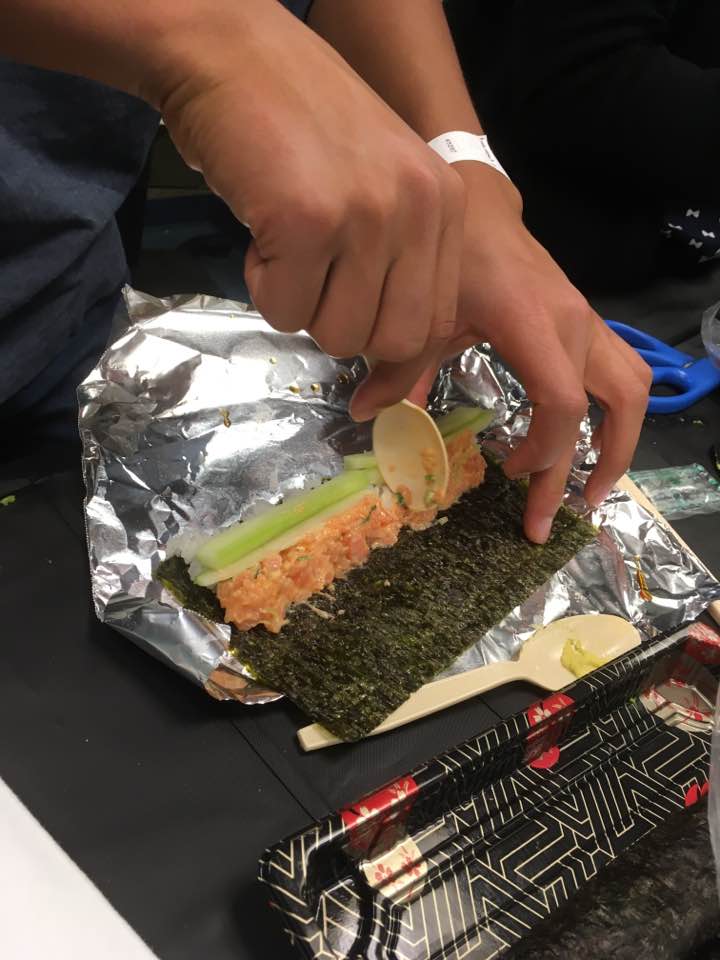 SheddLearning's tweet photo. No tricks, only treats here at the #SheddTeenLab's sustainable sushi workshop! #Shareyourchops https://t.co/ZC2PMYAEGs