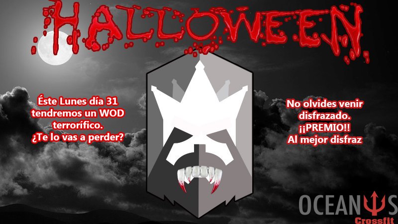 crossfitoceanus's tweet photo. #Halloween en #CrossFitOceanus no te lo pierdas. Venta disfrazado. #Premio al mejor #Disfraz 
#CrossFit https://t.co/ioUda7lA9N