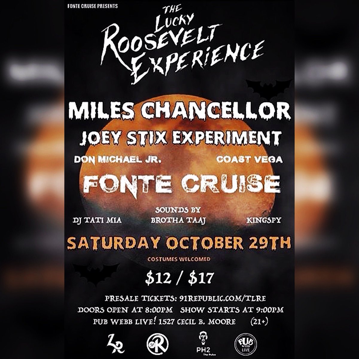 PubWebb's tweet photo. Tonight, the spooky weekend continues: #TLRE 9pm/21+ https://t.co/ivtMjmaIyj