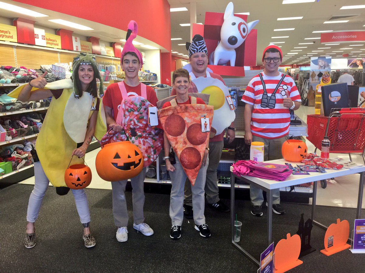 Target1432's tweet photo. We found Waldo! In the middle of the breakfast club! #spooktacular #Target #cartwheel #halloween https://t.co/tnEZq0cpe4
