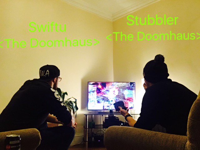 DoomhausGaming's tweet photo. The Guild Masters, doing the research! #KronosWoW #doomhaus https://t.co/HJFBPiqUlW