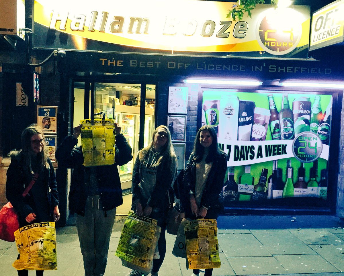 PublicityOutlet's tweet photo. Sheffield shop. Hallam Booze. Has a stock of bags https://t.co/xN3TSb5hAr