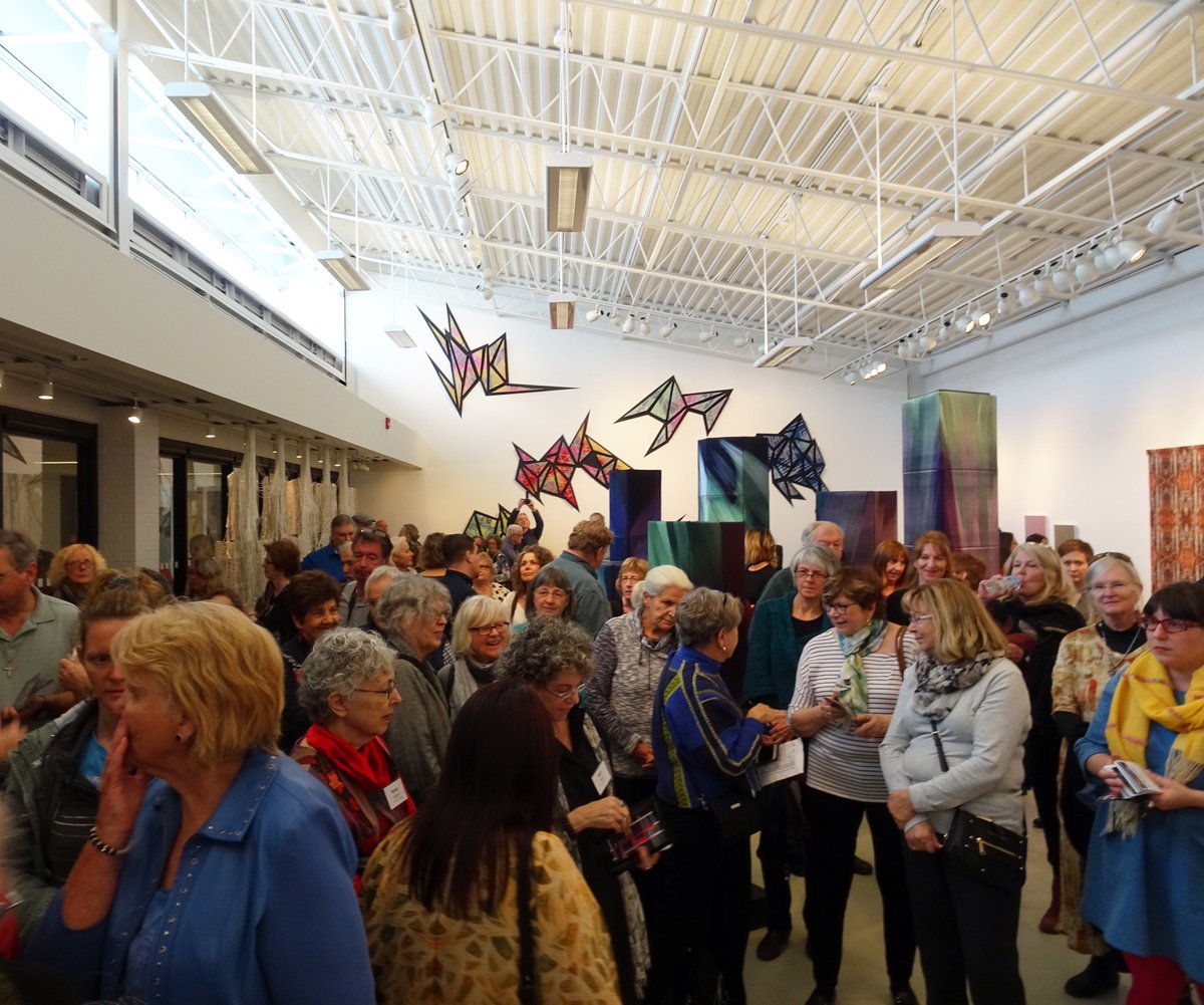 Amazing opening reception of the 2016 World of Threads Festival. #worldofhtreads. You can see all the shows here: worldofthreadsfestival.com/exhibitions_me…