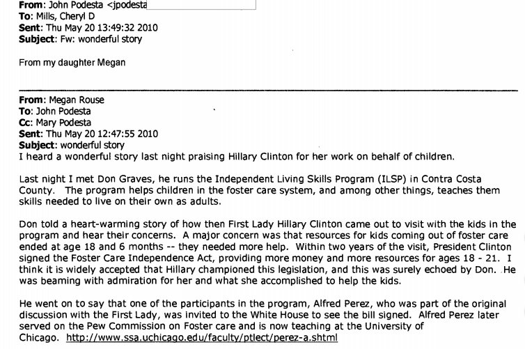 CaroleRadziwill's tweet photo. I've been going thru some of the @HillaryClinton emails. Here's one from @johnpodesta we haven't heard about. There are1000s more like this: https://t.co/Qng1Rxmhqo