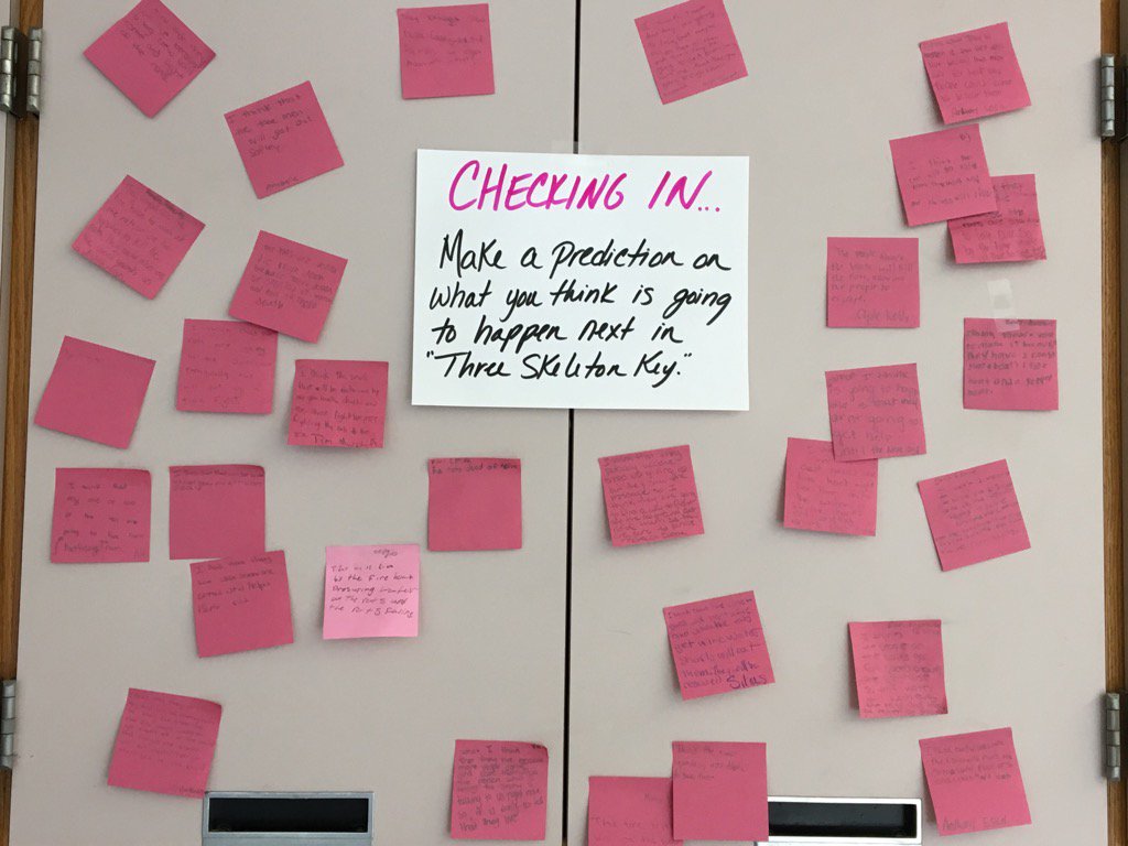 mrslomboenglish's tweet photo. Short story predictions in rm 18! #ackcps #ThreeSkeletonKey https://t.co/EmD2d30Tta