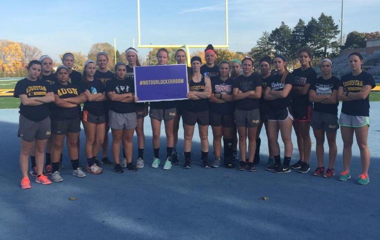 Augie softball takes a stand against inappropriate language.  #notourlockerroom <a href="/AUGIESFTBLL/">AUGUSTANA SOFTBALL</a>