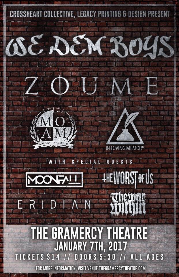 Justin_Eridian's tweet photo. My band @EridianBand is playing NYC in January. This is gonna be a proud moment for me so come out and I got tickets! https://t.co/k2h5MAkcsi