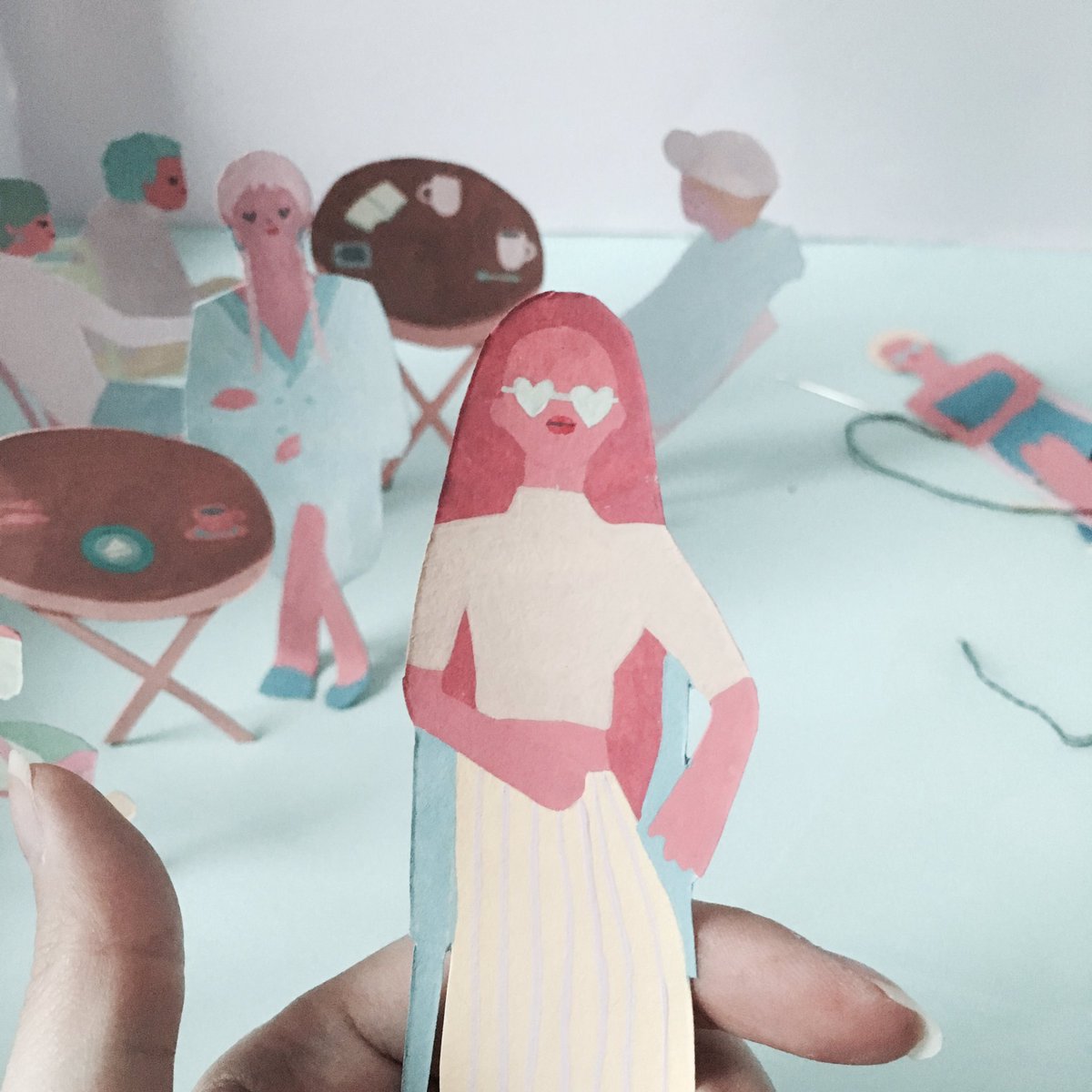 까페 01. 작업듕!!! #일러스트#보은#작업#메이킹#그림#illustration#드로잉#일상