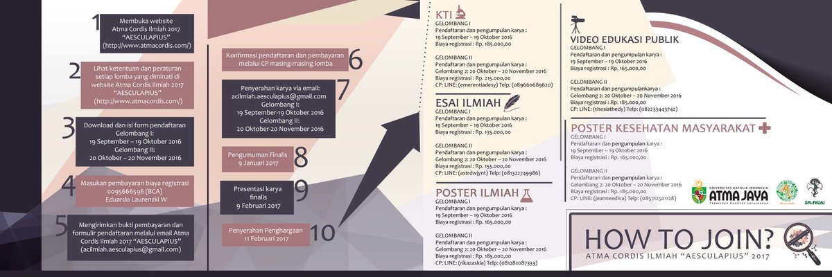 We have opened the registration of ATMA CORDIS 2017 "AESCULAPIUS" 
So how to join us??  💃