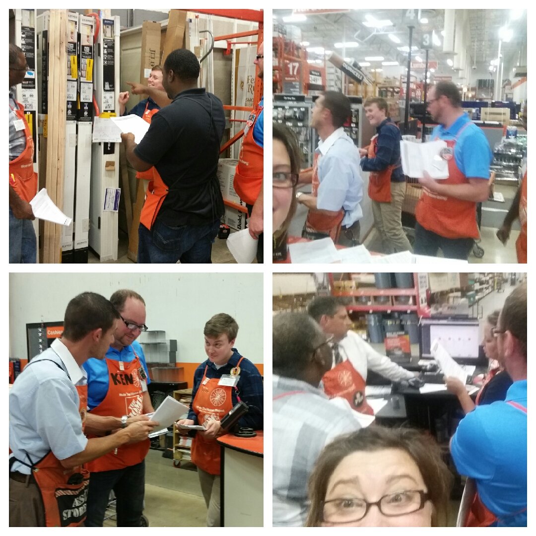 beck_missy's tweet photo. Staff meeting in the aisles. #dbwwalk #creatingexperts @JanaVugteveen @DeMarco_Brink @DavidMann2720 @mattmehalko @RRadakovitz @troyer_paige https://t.co/nUg4blGfHq