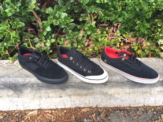 VSkateAndSurf's tweet photo. Check out these new shoes from Emerica! Top l to r: Provost Slim Vulc, Figueroa. Bottom l to r:Hsu Low Vulc, Indicator Low, Herman G6 Vulc https://t.co/8Tzg5d90KP