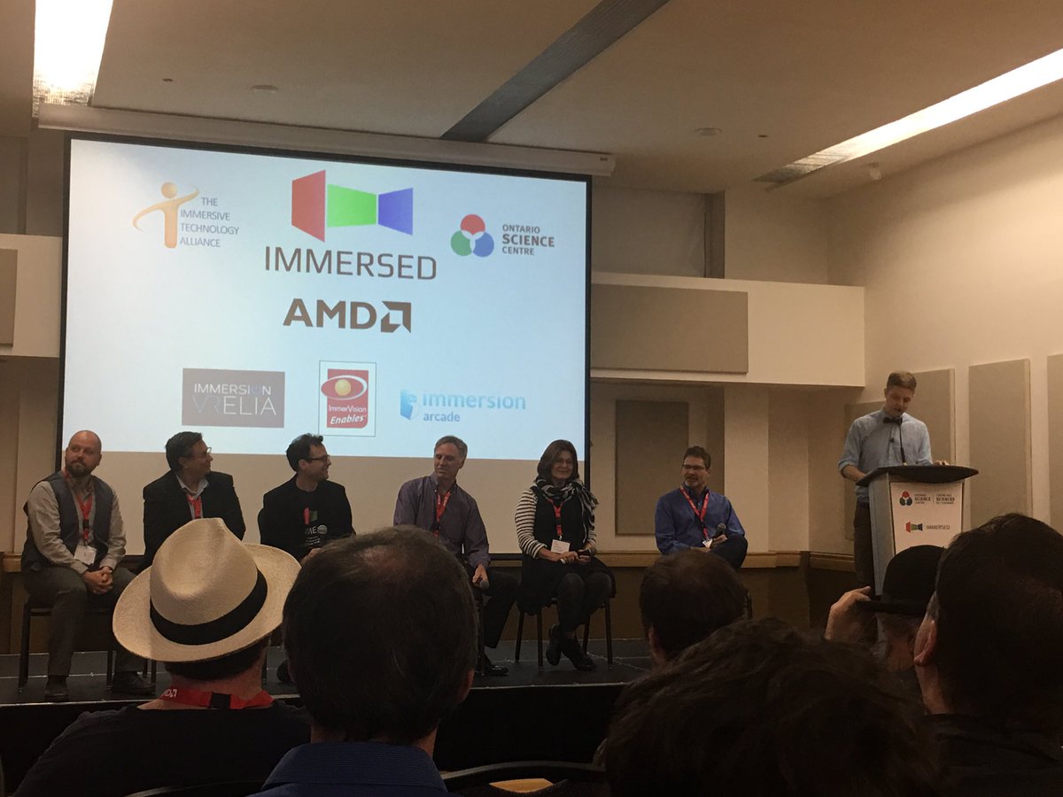 vr_league's tweet photo. Converting fantasy into reality a panel at #immersed2016 with Moderator Ajay Fry, host of #Innerspace @SpaceChannel. The #VR future is now. https://t.co/gjxJSnx7EB