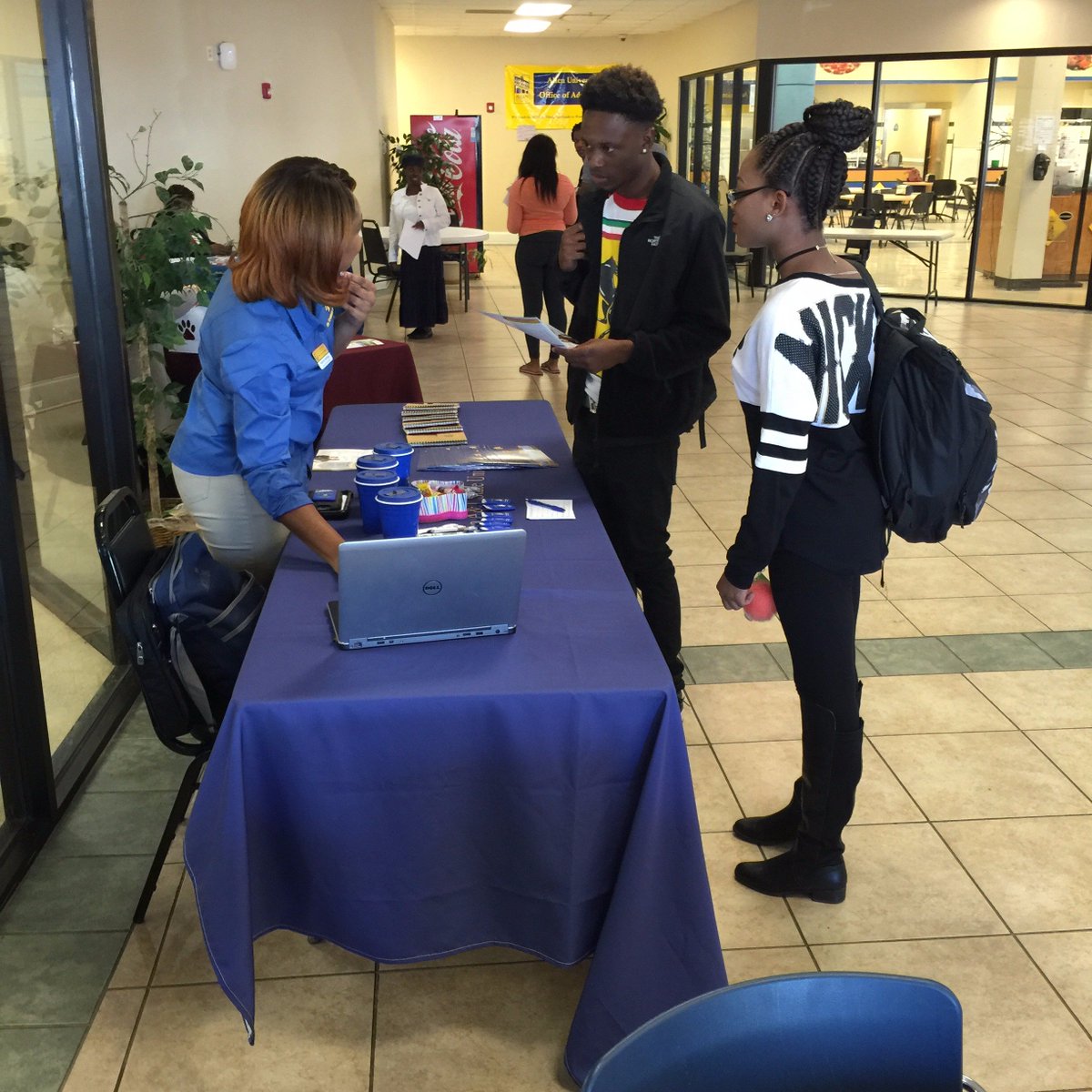 AllenUniv's tweet image. A peek at today's graduate fair on the campus of Allen University!