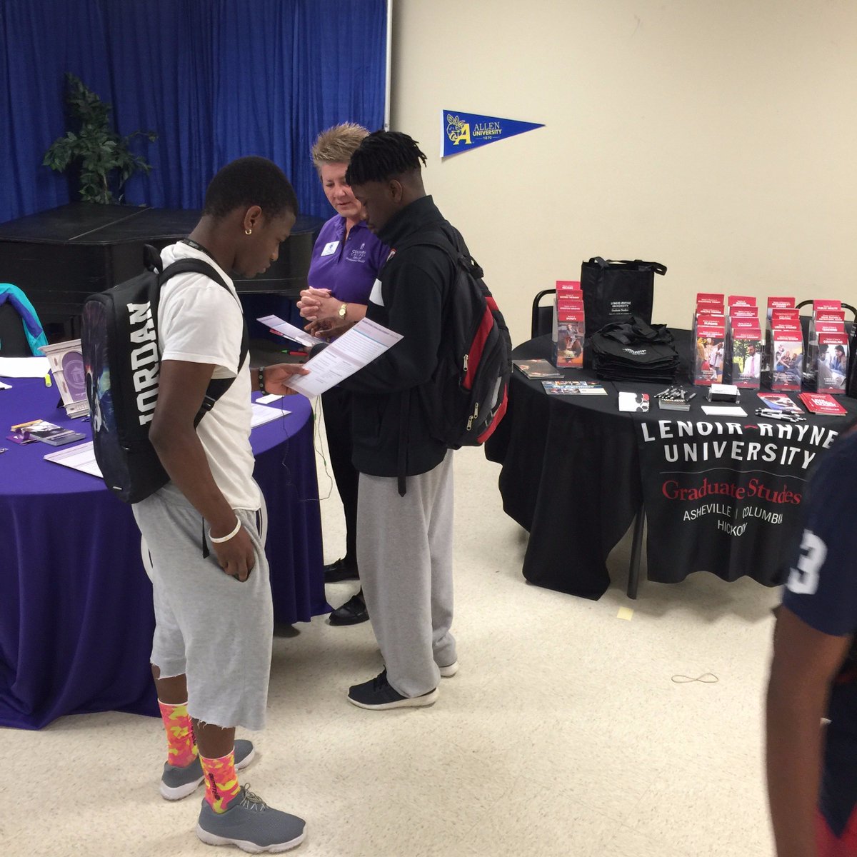 AllenUniv's tweet image. A peek at today's graduate fair on the campus of Allen University!