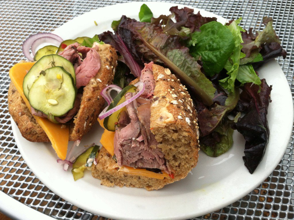 KermieEats's tweet photo. Roast beef sandwich @BirchwoodCafe, why haven't I tried you before? I think I love you. Your birdseed hoagie bun 💯 https://t.co/4XCWJuKeYq