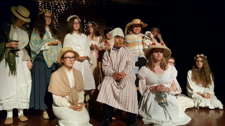 SPHSMedia's tweet photo. Rehearsing all day for "The Pirates of Penzance". Things coming together nicely in the dress rehearsal. https://t.co/FcfMLskJxr