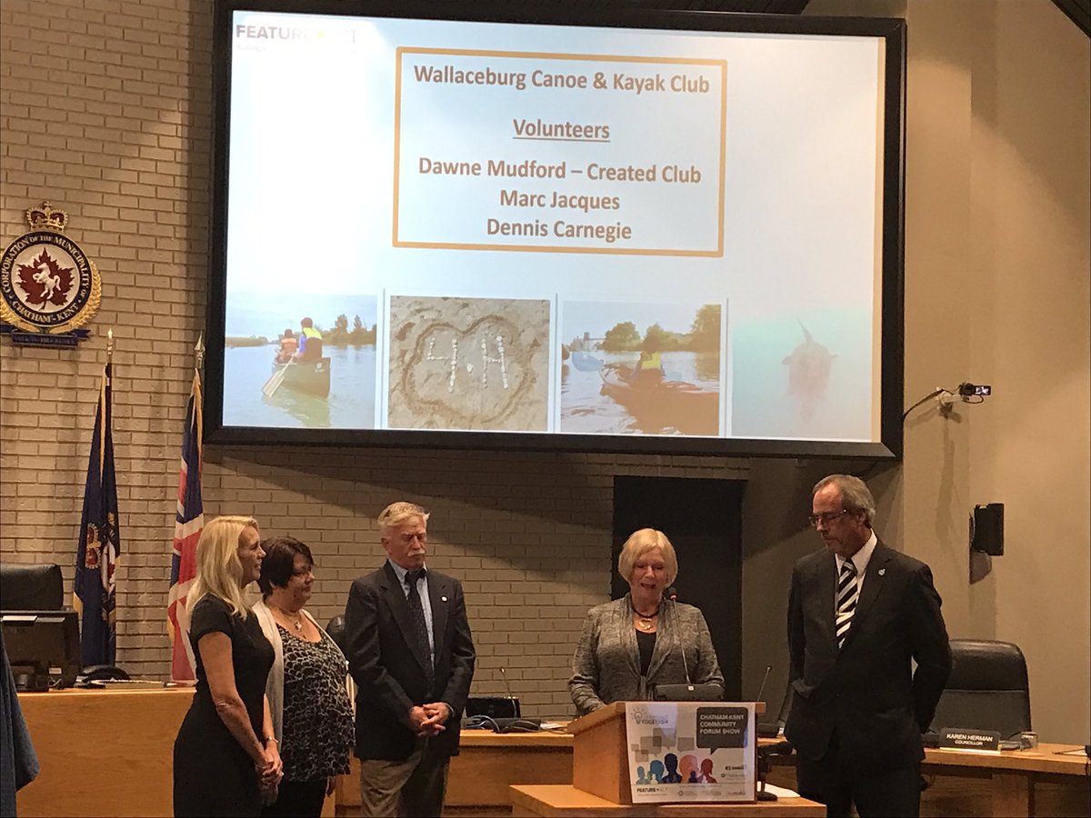 kl40's tweet photo. #FeatureAct recognition Wallaceburg Canoe Kayak club making #ckont better @CKChamber @Wburgchamber @MunicCK https://t.co/A5OiLpyXOi
