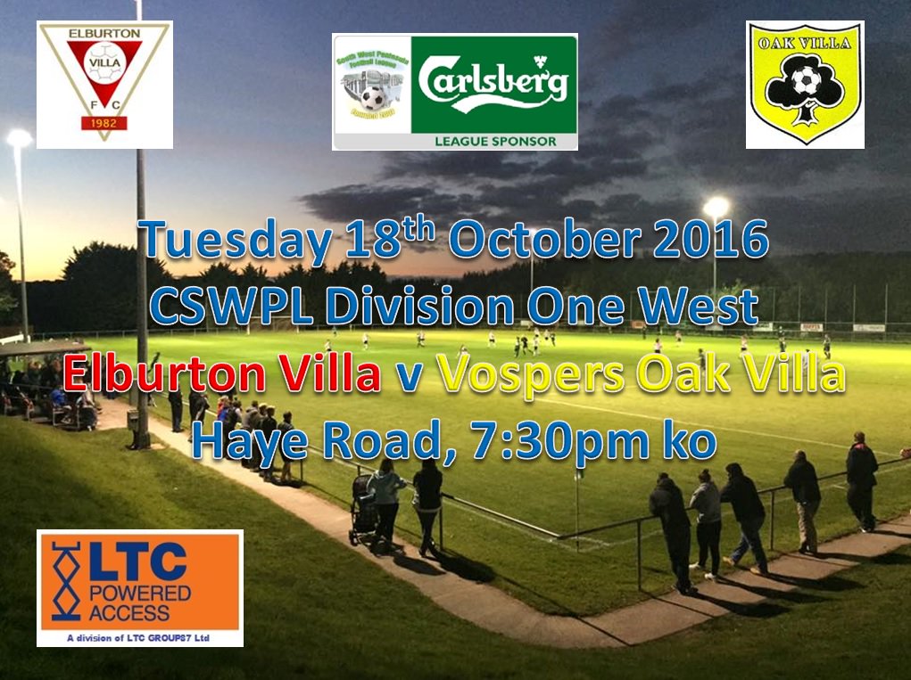 ElburtonVilla's tweet photo. Tuesday night derby @ElburtonVilla v @VospersFc, Haye Road, 7:30pm ko in @swpleague - always better to watch a local match than games on TV! https://t.co/usPMWr5sZH
