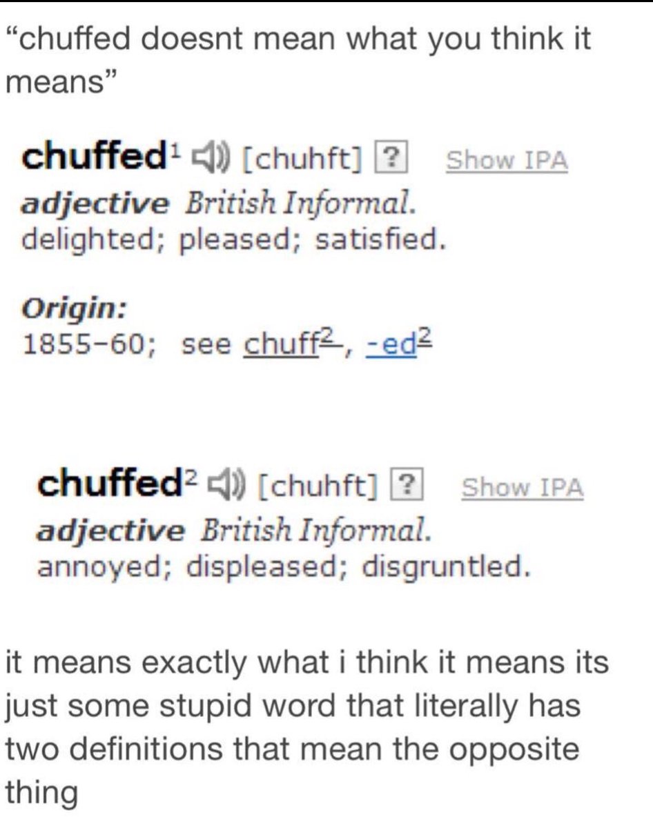 BexSaunders7's tweet photo. For those of u who don't understand what I mean when I say "chuffed" it's really quite simple #BritishLogic #BritishLanguage You're welcome! https://t.co/dq3iiUwh6P