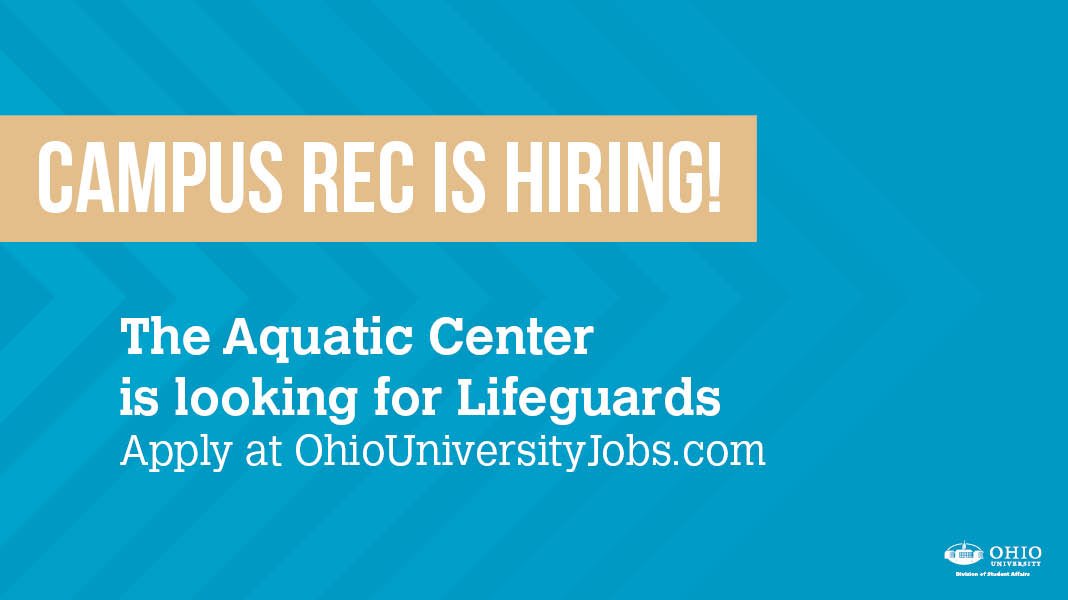 OHIOCampusRec's tweet photo. Don't miss the opportunity to join #OURec as a lifegaurd for @OU_Aquatics! Apply at https://t.co/S8BneaiiOh https://t.co/nmV9FGgcMb