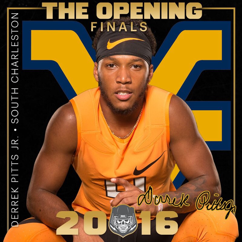 TheOpening's tweet photo. S/O & congrats to 2016 #TheOpening alumni Derrek Pitts (@LabelMeAsQuadon) on his commitment to West Virginia! #304CORE #HailWV #GOTOPEN https://t.co/ELYCawRAoG