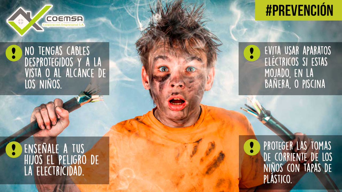 grupocoemsa's tweet photo. Consejos para prevenir accidentes eléctricos. #Prevención https://t.co/5beWkRAiht