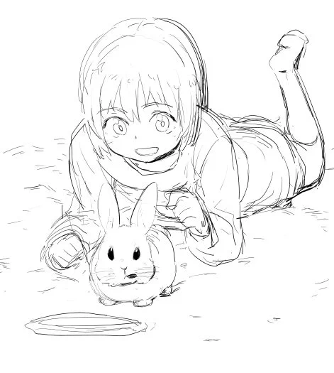 兎描きたくなってらくがきしてた 