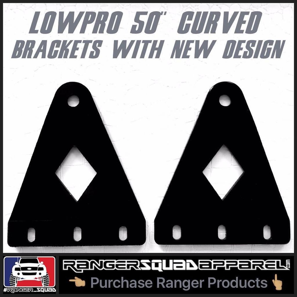 _Ranger_Squad_'s tweet photo. ⬆️ NEED BRACKETS ⬆️
50" CURVED LowPro Light Bar Brackets available on our website. 
WEBSIT… https://t.co/rjTJ1hnMoR https://t.co/t9qjIcHGfK