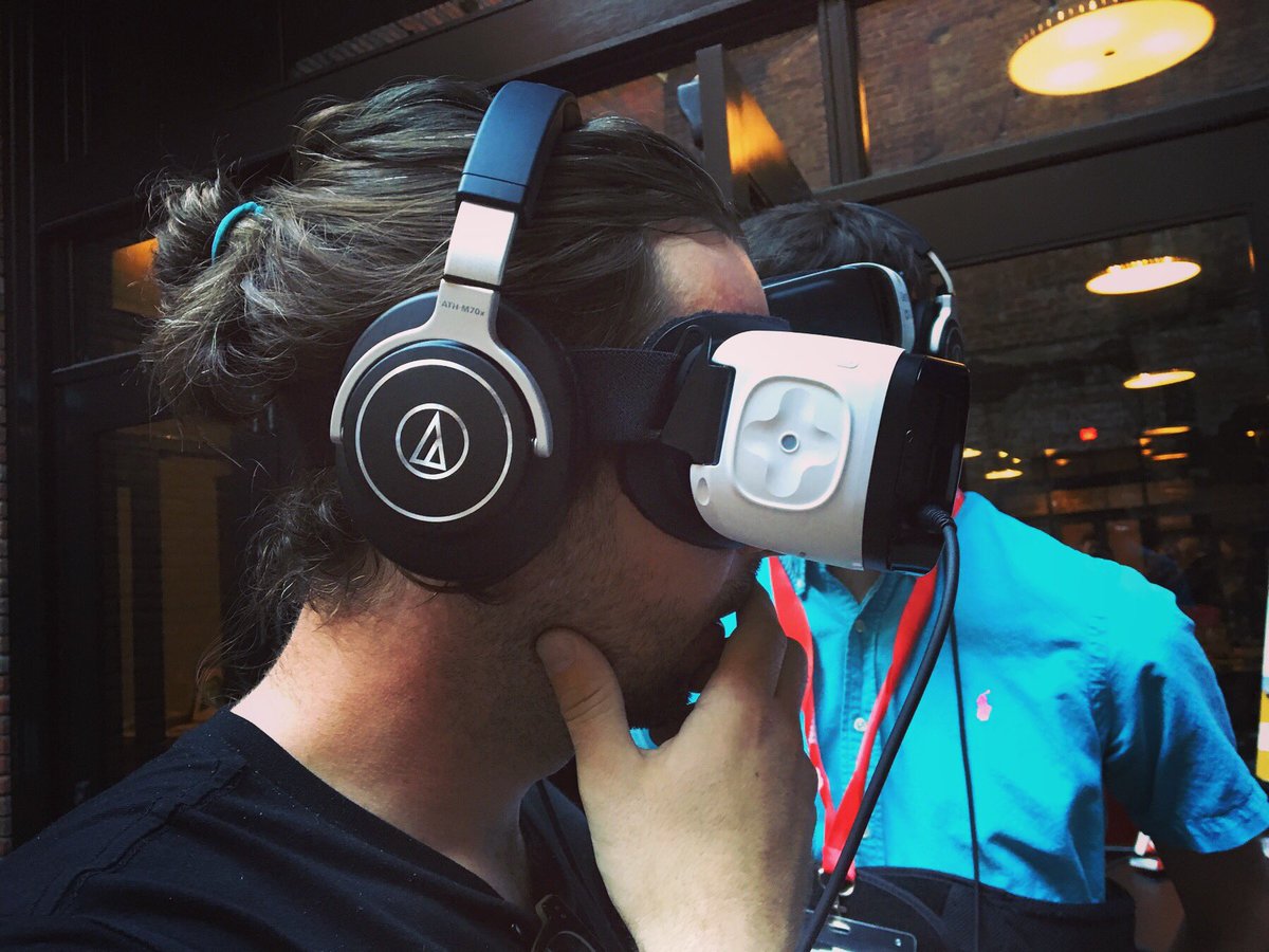 cinemareset's tweet photo. Thanks @USAudioTechnica for the rad ATH-M70x headphones at our #virtualreality screening this weekend at #NOFF2016 ! https://t.co/muMXMr0Rzx
