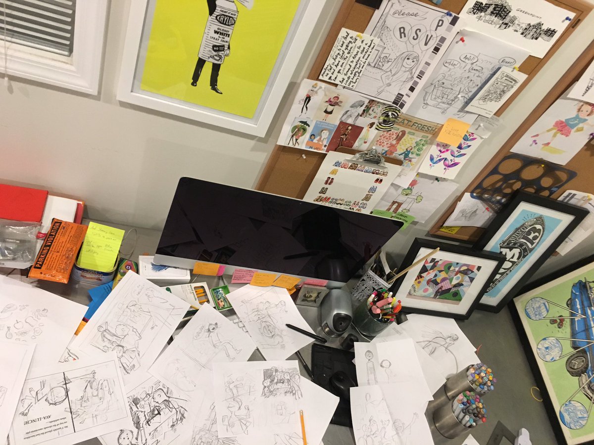 MarilenaPerilli's tweet photo. This is called #process ,and lots of #patience .  #realdeal #nofilter #illustrator #childrensbooks #sketch #story #artdesk ##studio https://t.co/qOQ3gDdSyB