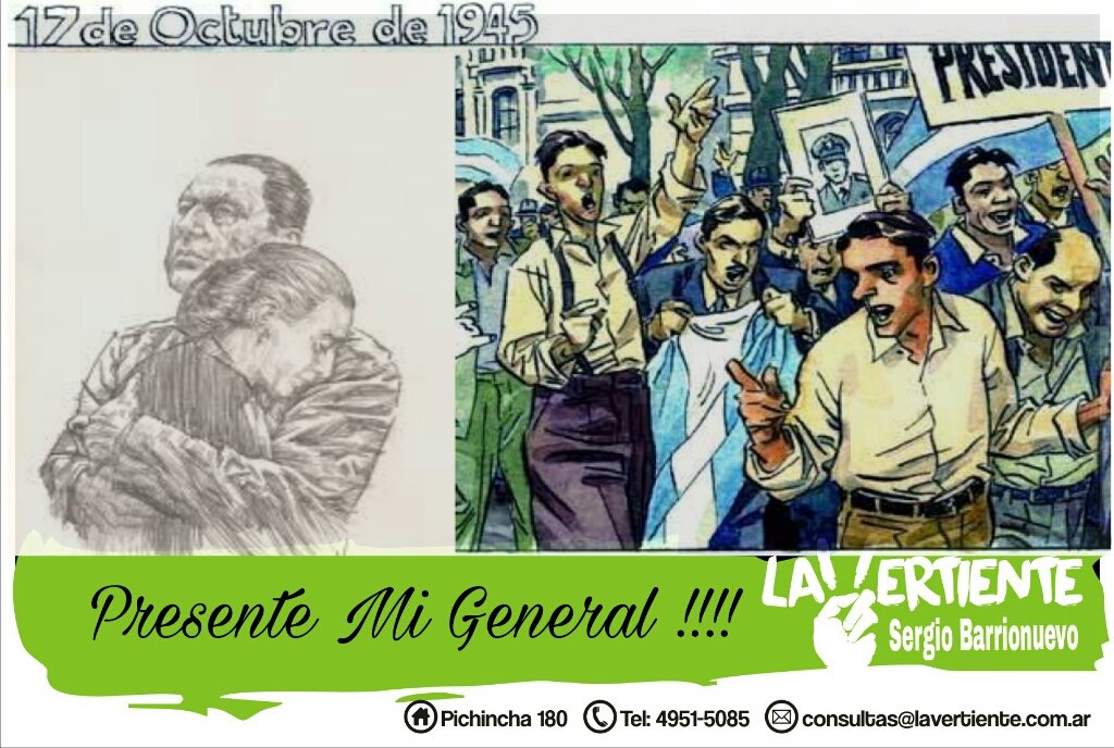 #17Oct que <a href="/mariarosamuinos/">María Rosa Muiños</a> <a href="/tomasjibarra/">Ibarra Tomás</a> <a href="/NeiraClaudia/">Claudia Neira</a> <a href="/CumpaDePeron/">Cumpa de Peron</a> @jmvbar <a href="/PeronometroOK/">Peronometro</a>