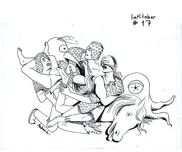 More Battle ! #inktober 17 #inktober2016 cc <a href="/SurrealComics/">Surreal Comics</a>