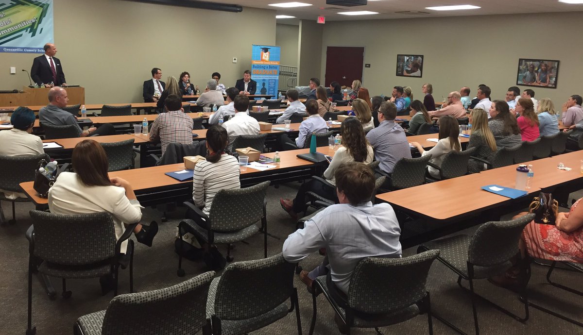 Today's #OpportunityGreenville session was on Education &amp; Healthcare. Heard from the 2 largest employers in Gville, @ghs_org &amp; <a href="/gcschools/">Greenville County Schools</a>