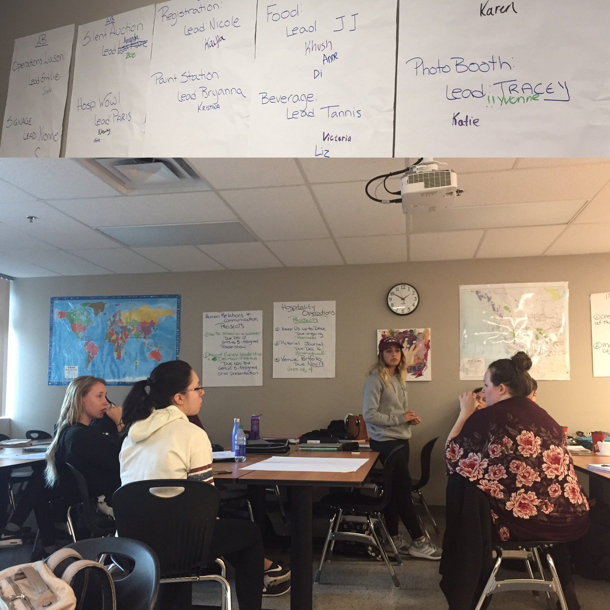 UFVTrades's tweet photo. The countdown to Art Battle is on! UFV's Hospitality Event Planning students are prepared! #shareChilliwack #AB431 #UFVHospitality https://t.co/Lc6UU4ziwL