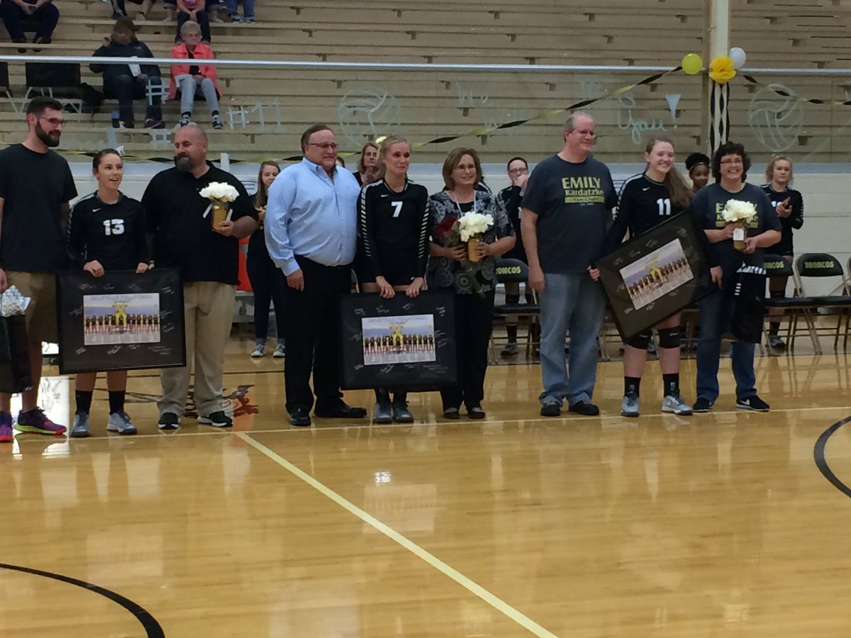 Congrats to our 3 seniors Emily, Jenny, and Krystal. Thank you for all you have done and continue to do for Daleville Athletics!