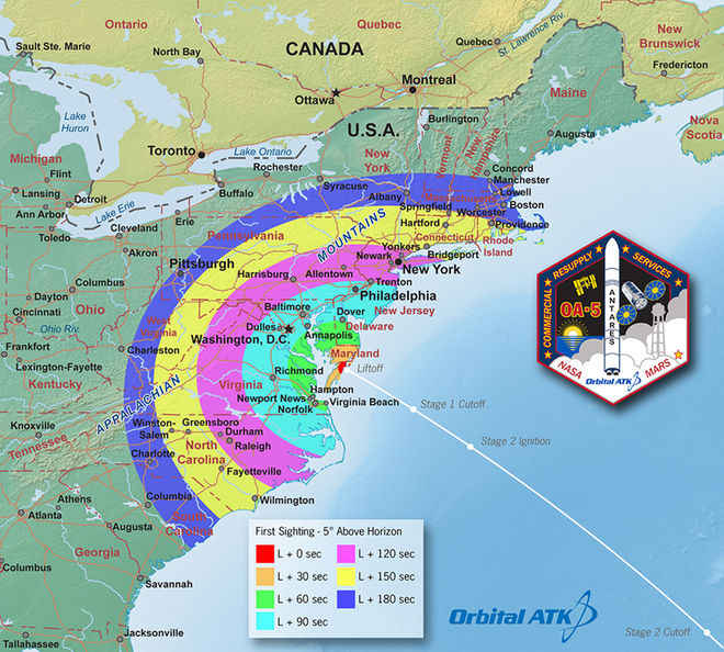 gvv64's tweet photo. Look towards the East at 7:40 PM tonight if you want to see a rocket launch. https://t.co/ijBmLwriiv