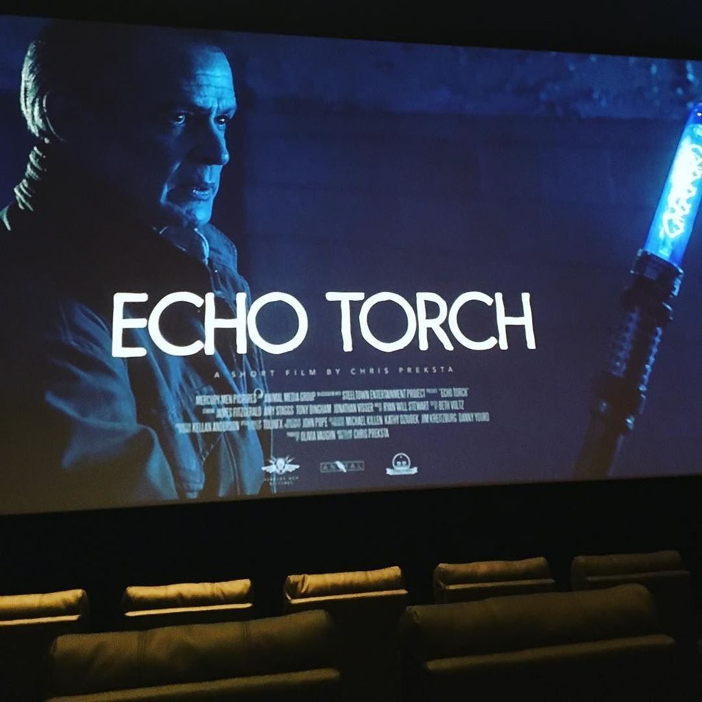 AaronKleiber's tweet photo. Excited for the world premiere of @cpreksta's #EchoTorch https://t.co/fLThWS8nYA https://t.co/RpZL5d6iUw
