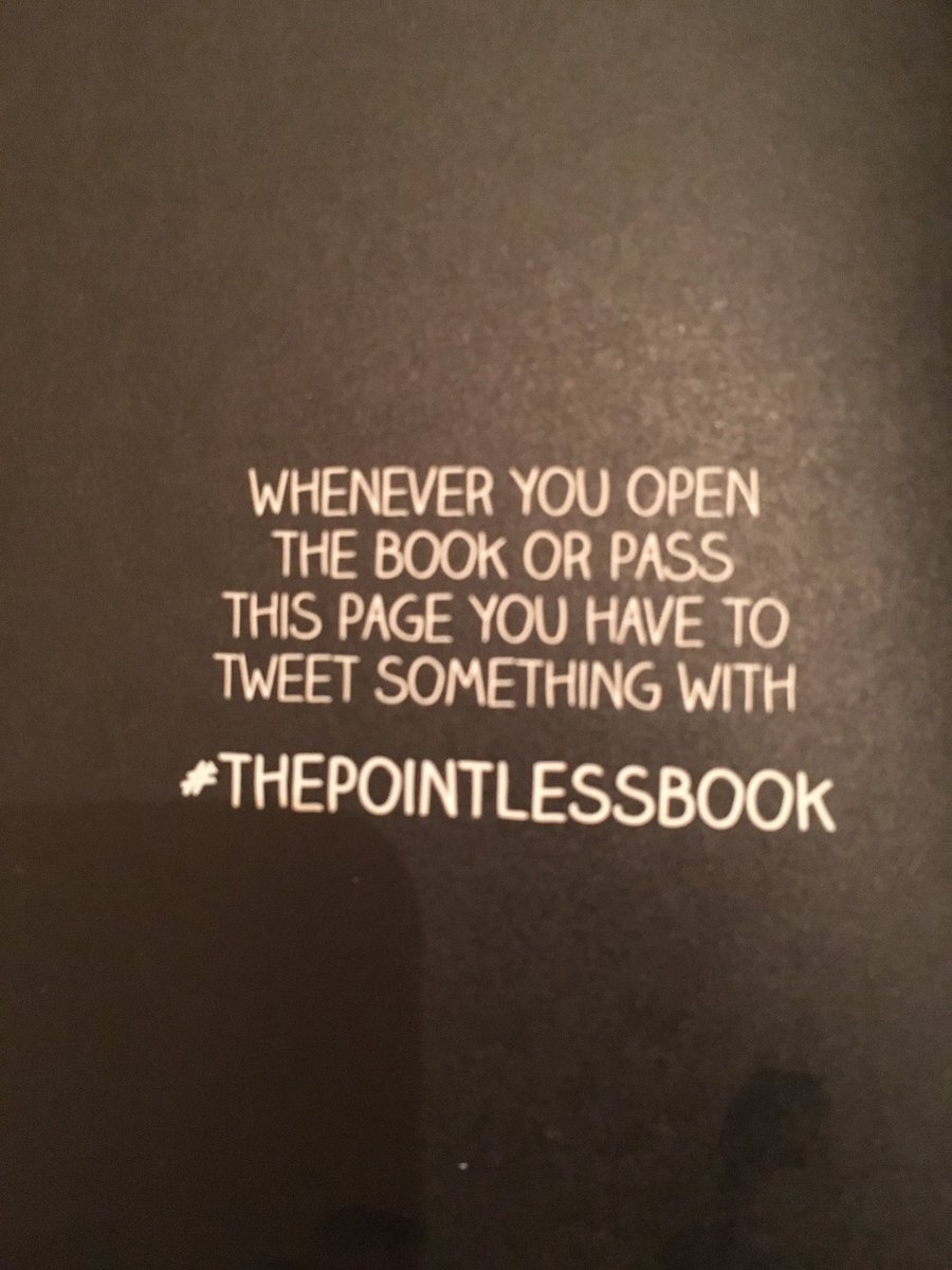 Kind of excited for this nonsense #thepointlessbook