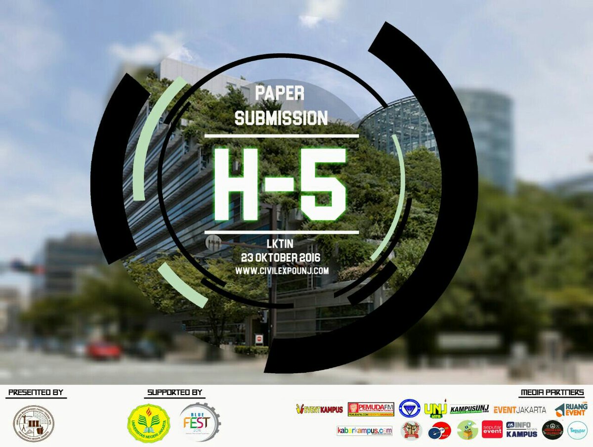CIVEX_UNJ's tweet photo. [H-5 Pengumpulan KTI]

tinggal 5 hari lagi nih batas waktu pengumpulan full paper dan pembayarannya loh..! 
DL : 23 Oktober 2016

#LKTIN https://t.co/7or2wmQfN3