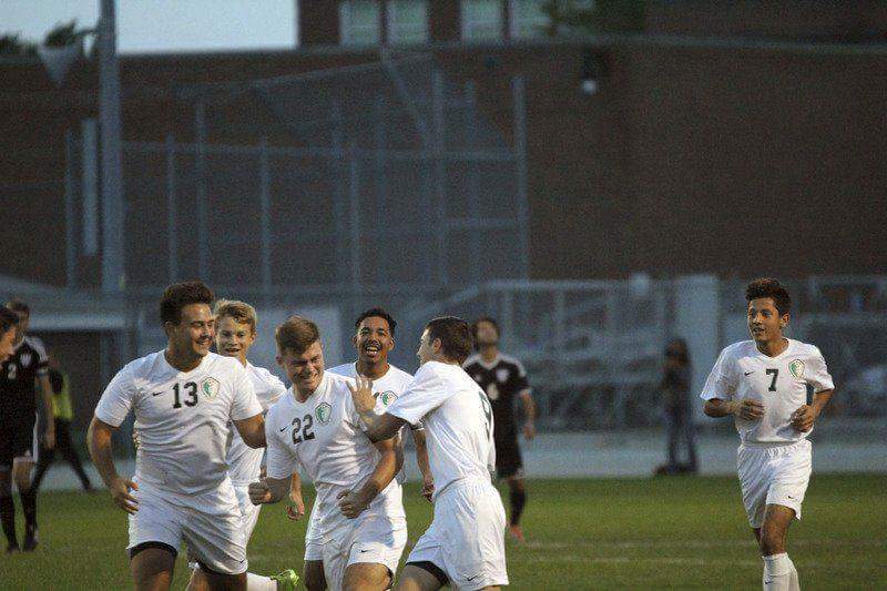 BanditSigns's tweet photo. Logan celebrating after scoring Saturday in the regional championship! @_lwise22 https://t.co/STcx2TS6Qb